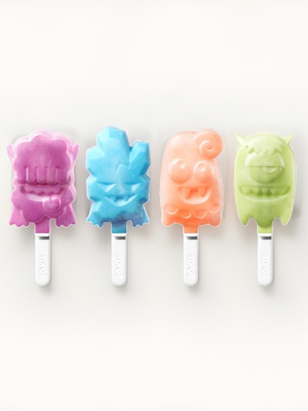 ZOKU Monster Ice Pop Molds SET OF 4 Multi Color NWT